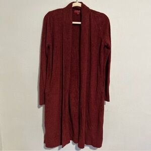 Barefoot Dreams Deep Red Open Front Cardigan